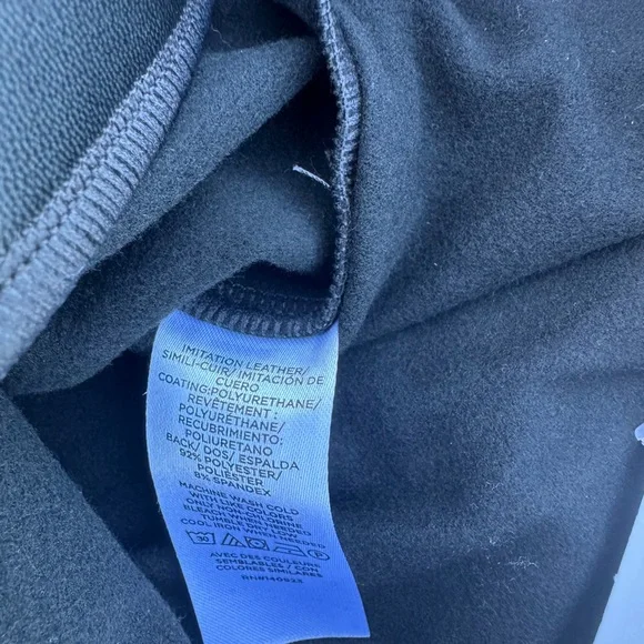 LOFT Black Faux Leather Leggings NWT - Picture 3 of 5